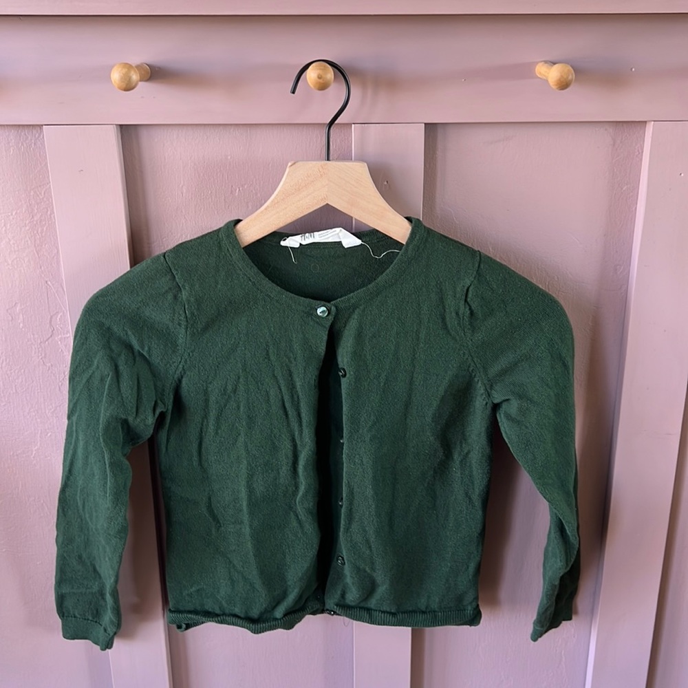 H&M green cardigan